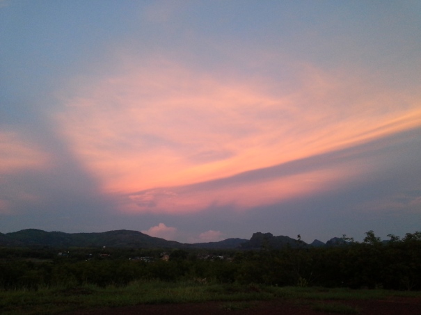 Red Sky over Stone Mountain, Loei Thailand