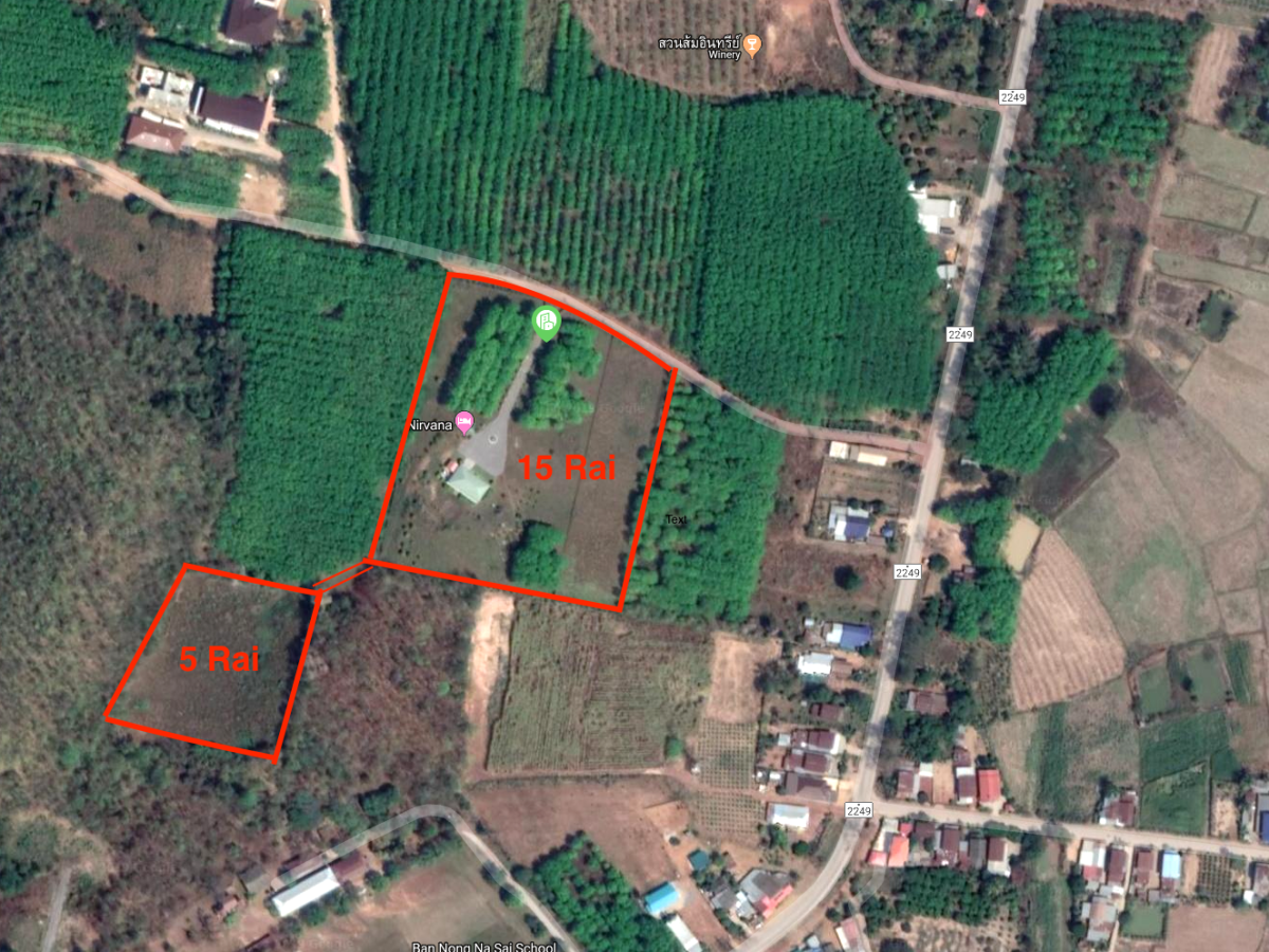 satellite view showing square parcel for sale in Loei Thailand, property for sale in Loei Thailand, real estate for sale in Loei thailand